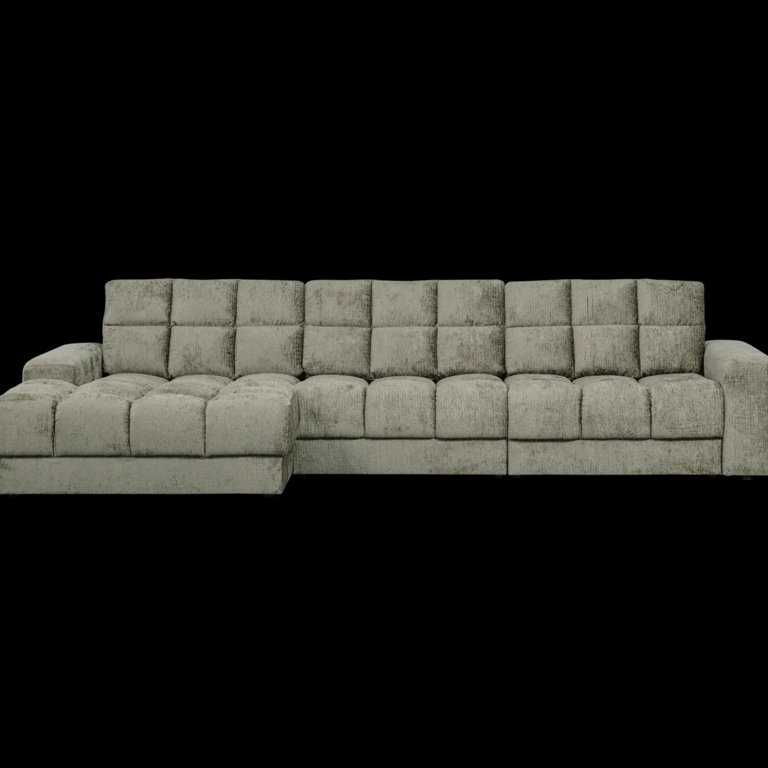 Hoekbanken-WOOOD Second Date Velvet Chaise Longue Frost