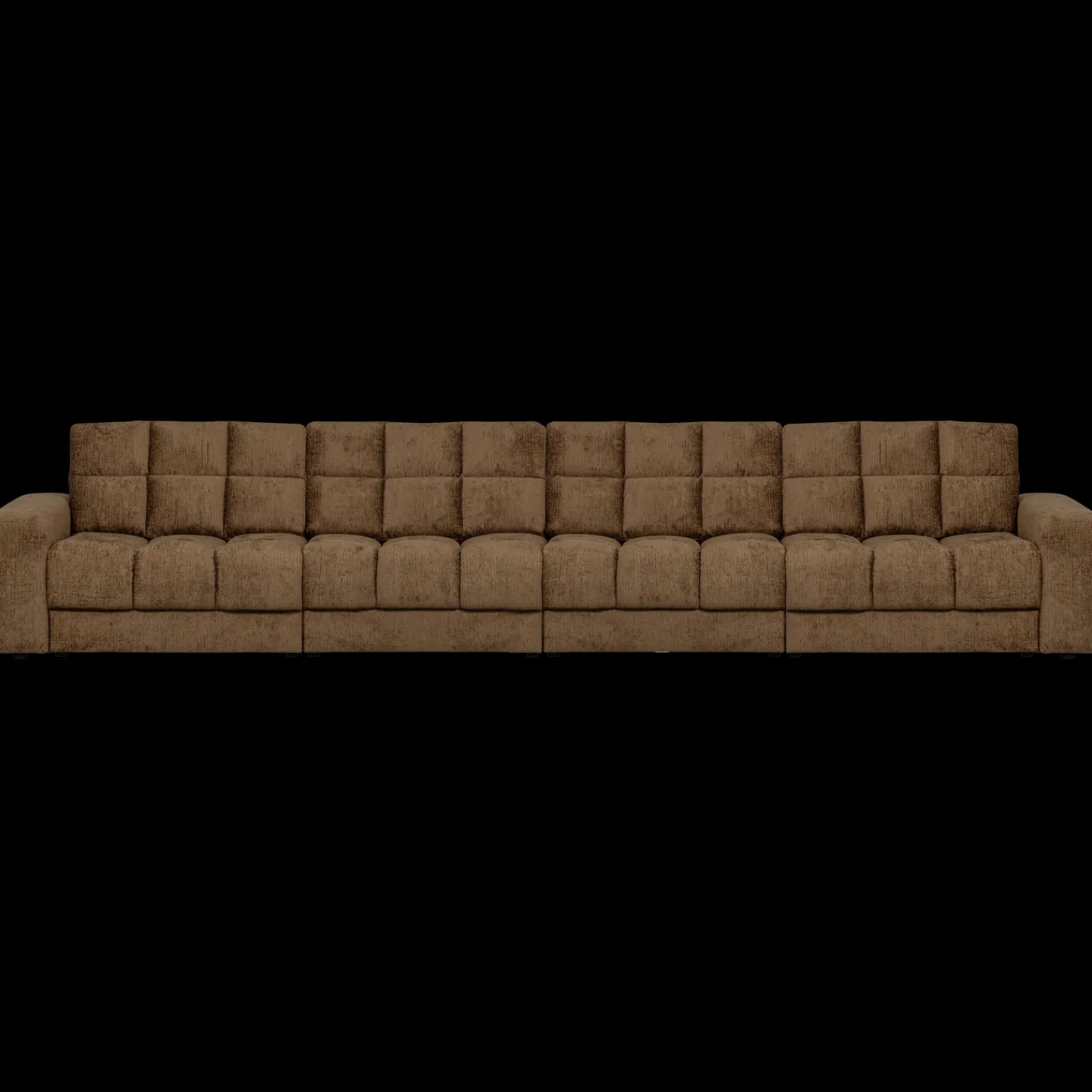Zitbanken-WOOOD Second Date Velvet 4-Zitsbank Brass