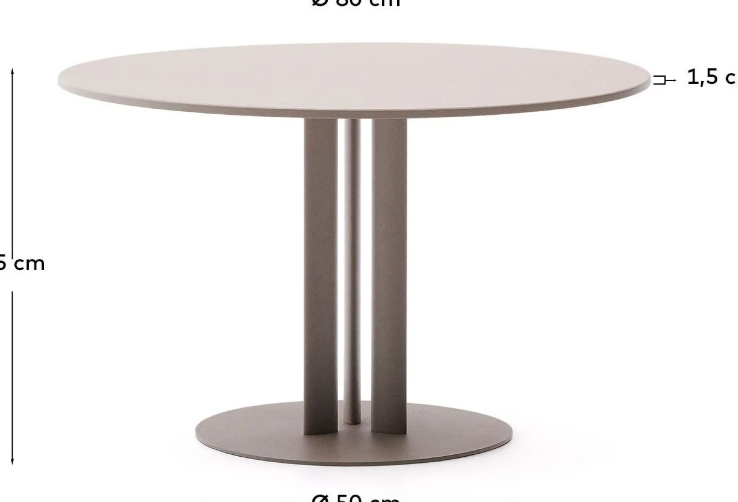 Tuintafels-Kave Home Sedalis Outdoor Bistrotafel Taupe