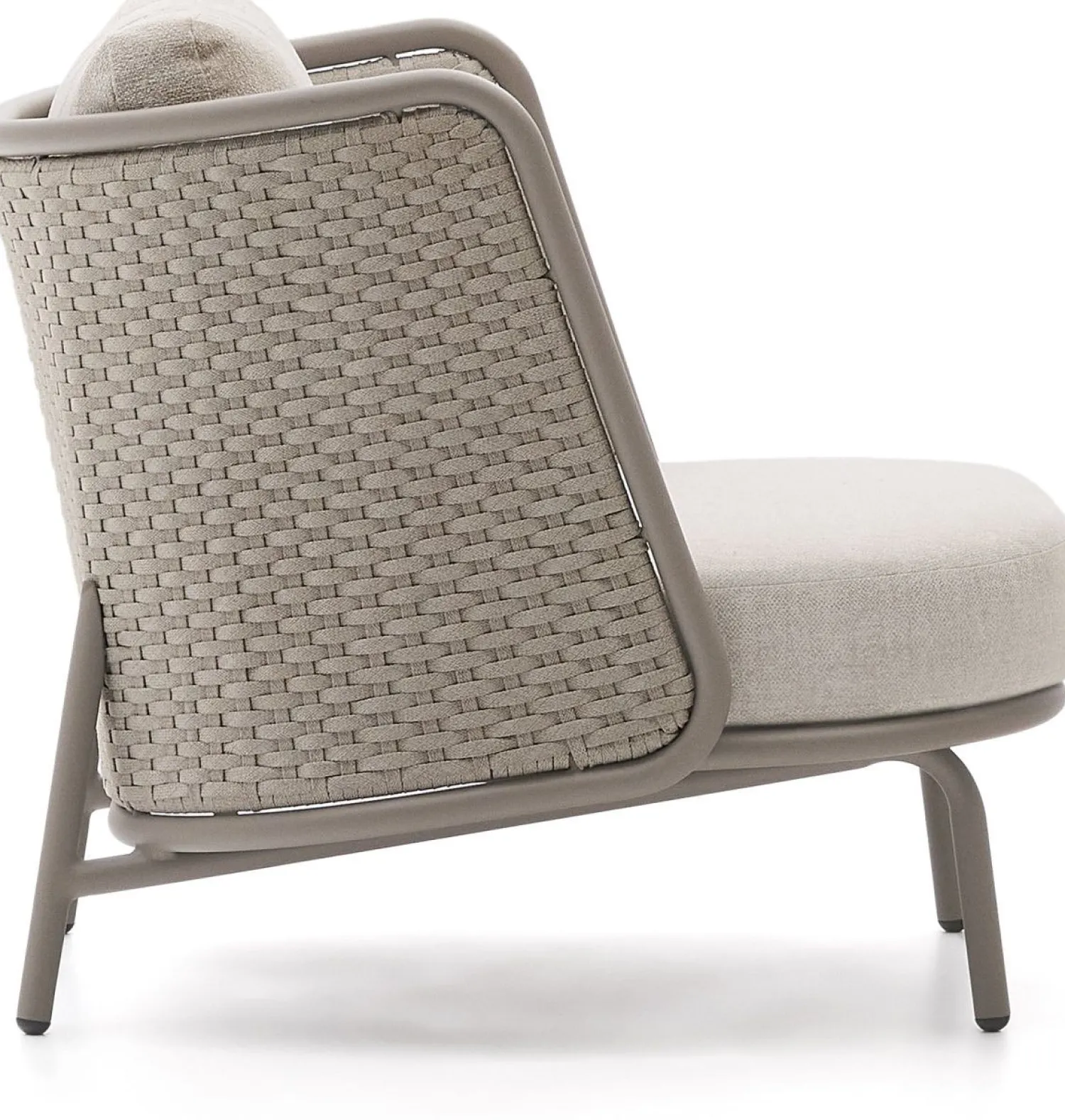 Tuinstoelen-Kave Home Sedalis Outdoor Fauteuil Taupe, Beige