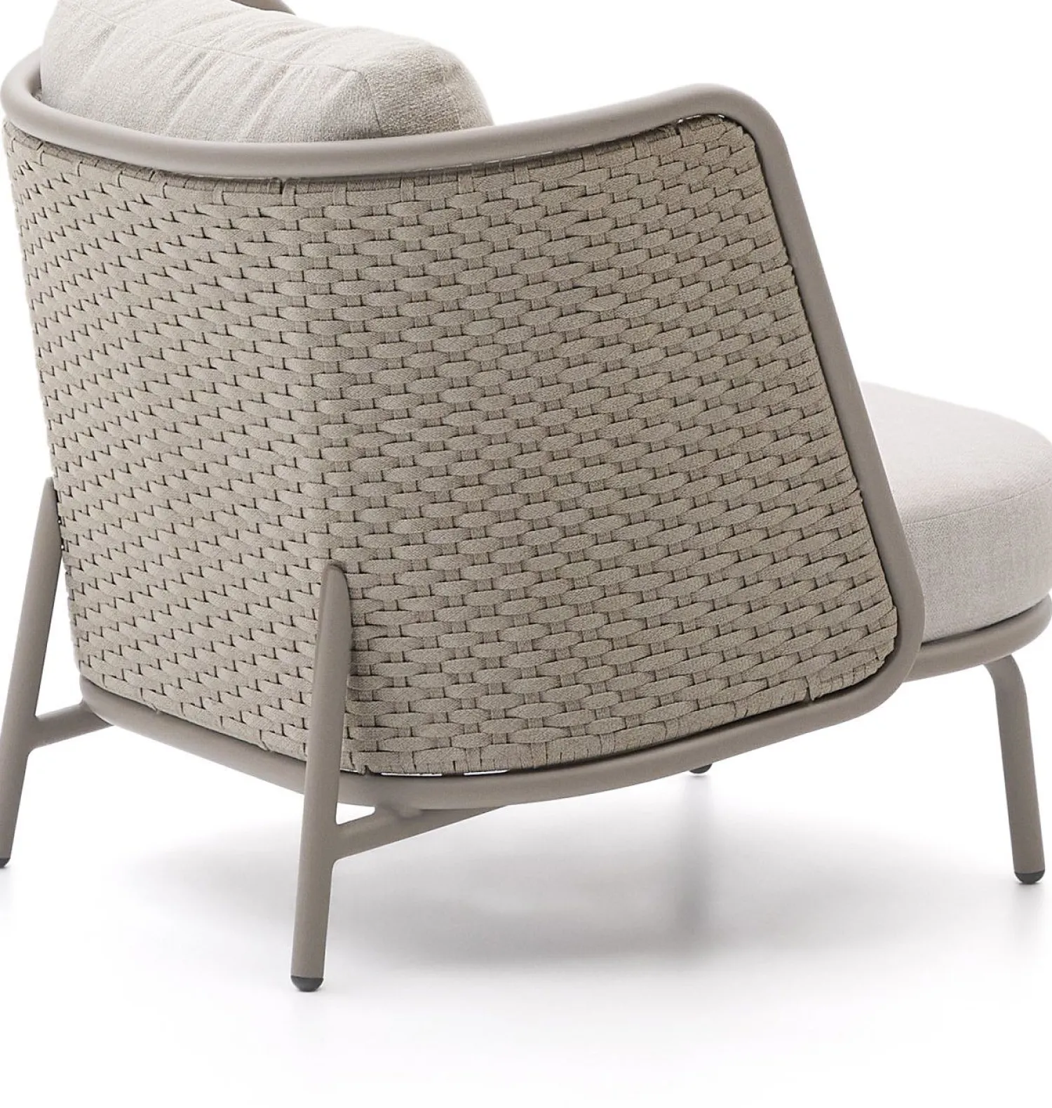 Tuinstoelen-Kave Home Sedalis Outdoor Fauteuil Taupe, Beige