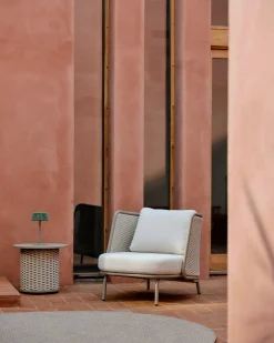 Tuinstoelen-Kave Home Sedalis Outdoor Fauteuil Taupe, Beige
