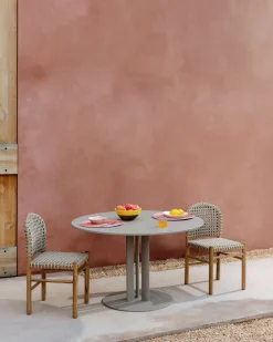 Tuintafels-Kave Home Sedalis Ronde Tuintafel Taupe