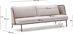 Tuinbanken-Kave Home Sedalis Tuinbank Taupe, Beige
