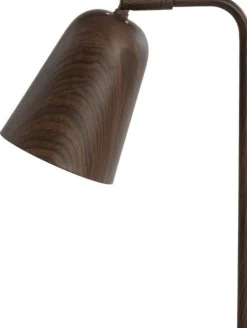 Moderne Tafellampen|Tafellampen-Trendhopper Selamo Tafellamp Houtprint Donkerbruin
