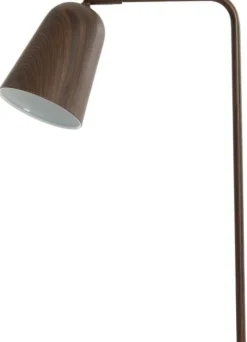 Moderne Vloerlampen|Vloerlampen-Trendhopper Selamo Vloerlamp Houtprint Donkerbruin