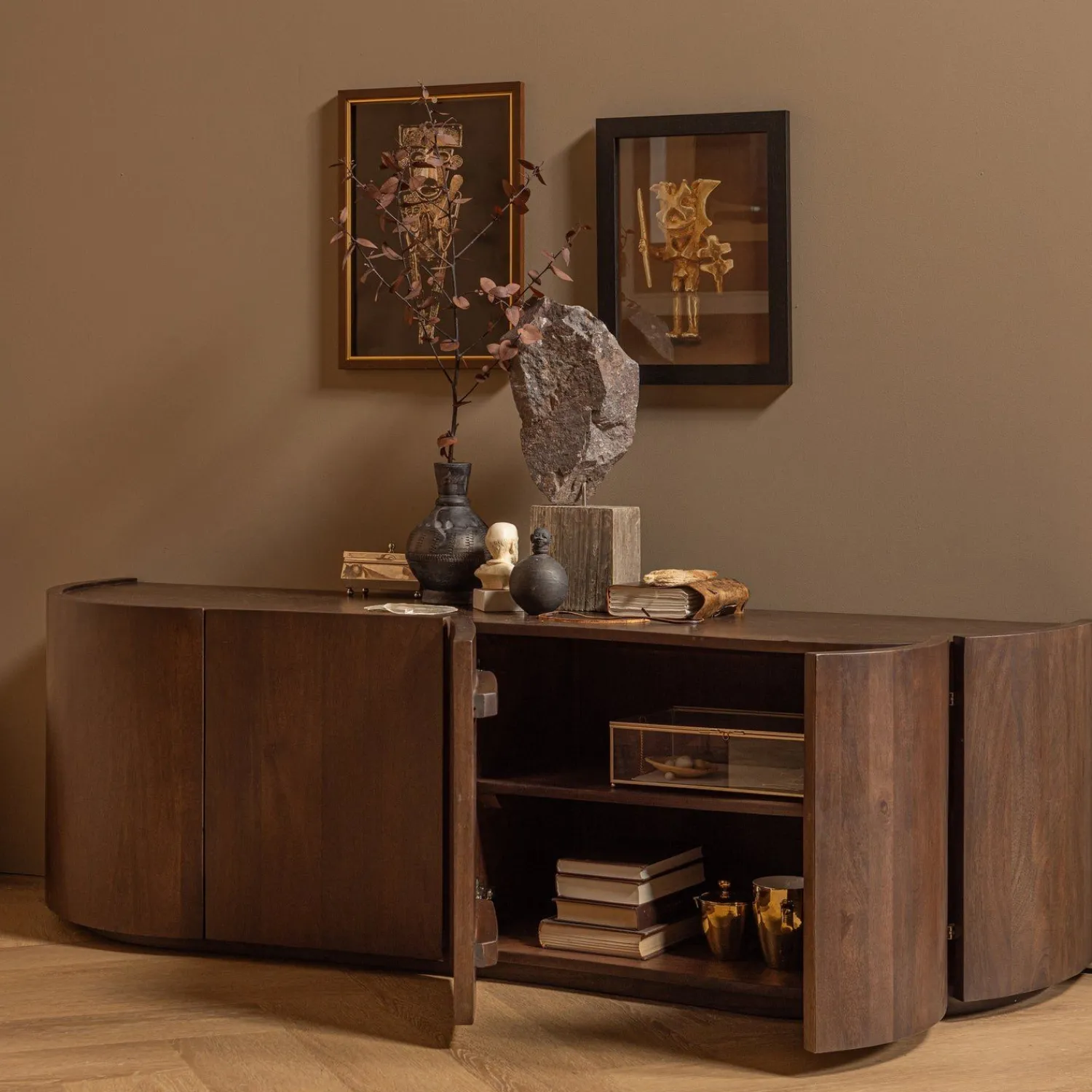 Dressoirs-WOOOD Sense Dressoir Walnut