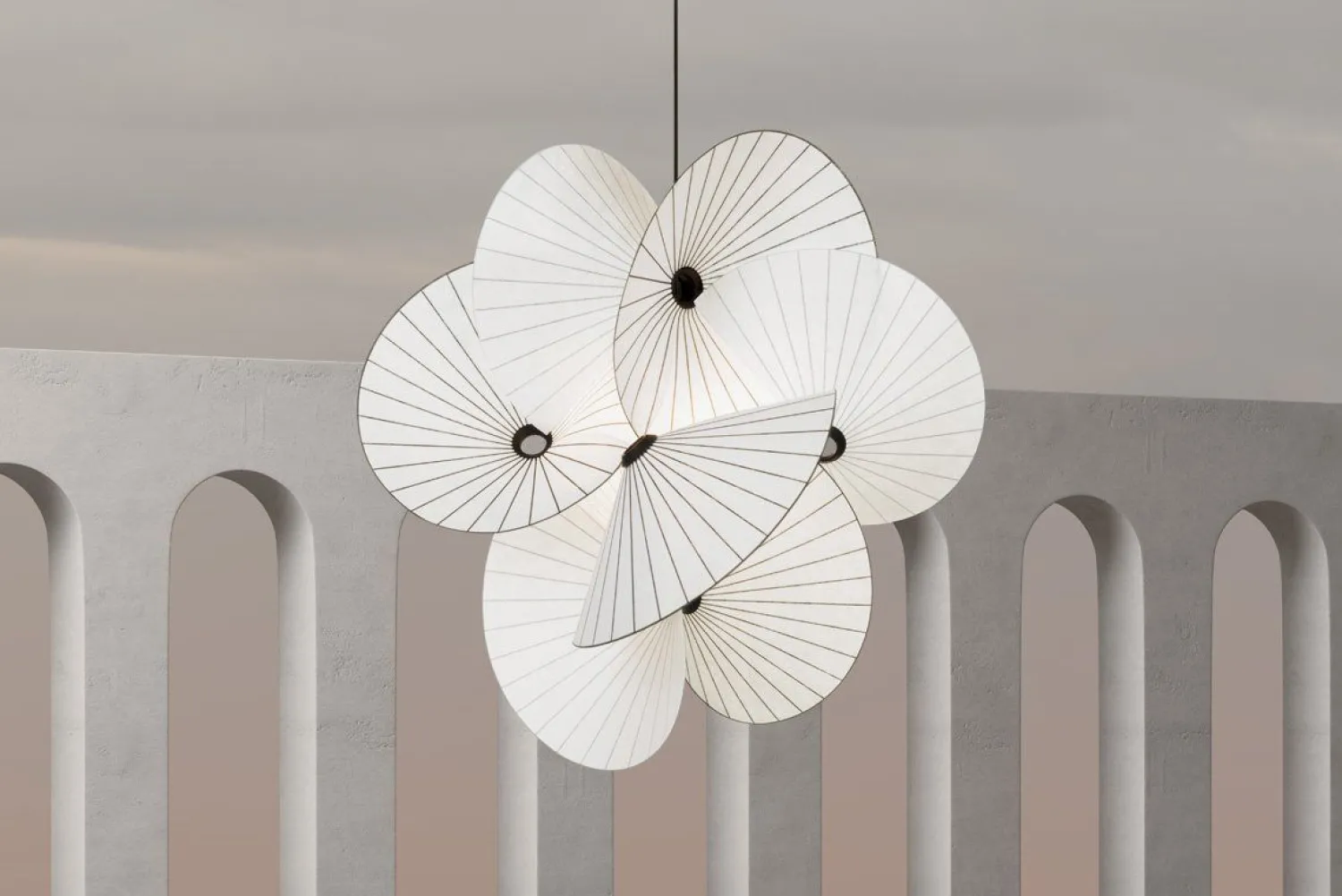 Design Hanglampen|Design Hanglampen-Moooi Serpentine Hanglamp Wit, Zwart