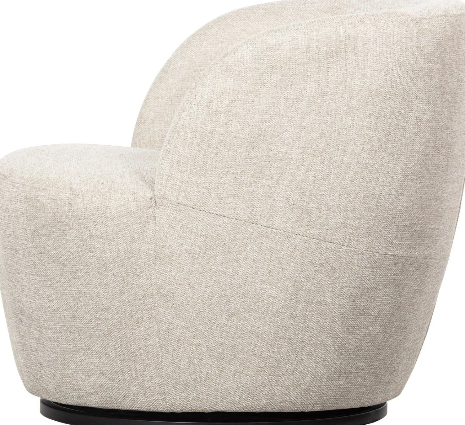 Draaifauteuils-WOOOD Serra Draaifauteuil Off White