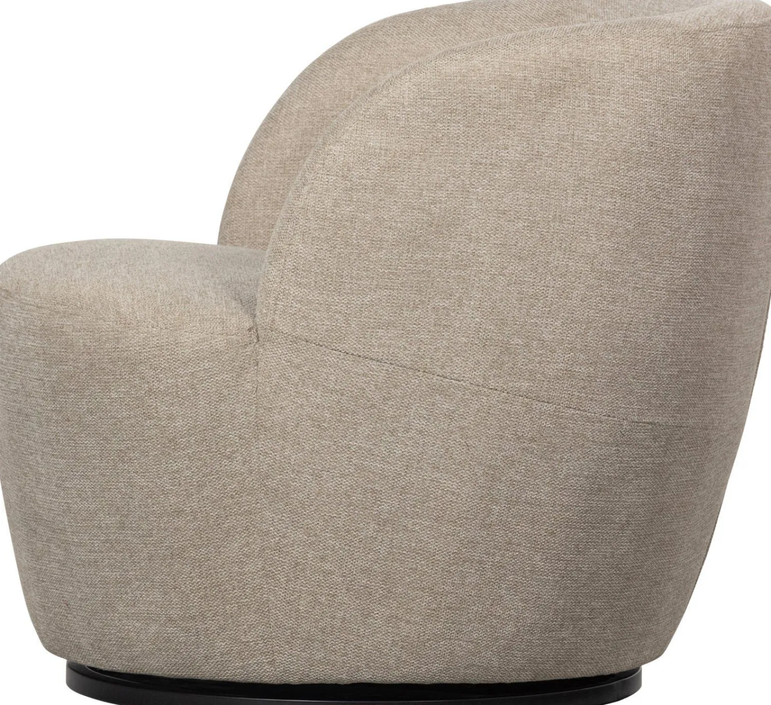 Draaifauteuils-WOOOD Serra Draaifauteuil Sand