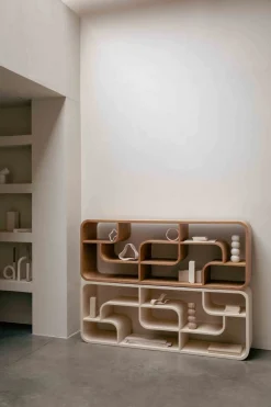 Vakkenkasten|Vakkenkasten-Zuiver Seven Vakkenkast Beige