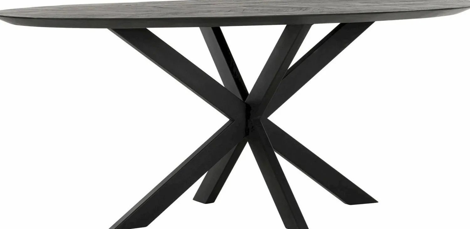 Houten Eettafels|Ovale Eettafels-DTP Home Shape Ovaal Eettafel Zwart