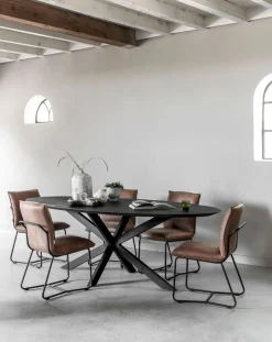 Houten Eettafels|Ovale Eettafels-DTP Home Shape Ovaal Eettafel Zwart
