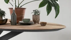 Houten Eettafels|Ronde Eettafels-DTP Home Shape Rond Eettafel Bruin