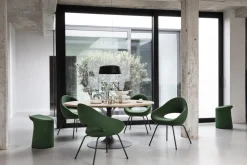 Eetkamerstoelen Met Armleuning|Design Stoelen-Artifort Shark Eetkamerstoel Grijs