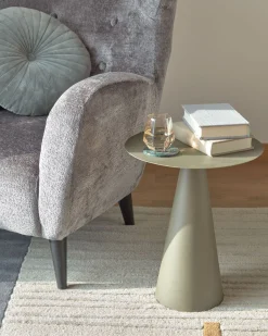 Ronde Bijzettafels-Kave Home Shirel Bijzettafel Groen