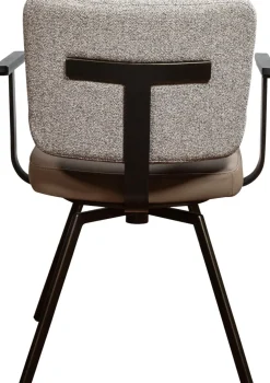 Eetkamerstoelen Met Armleuning-Movani Siano Armstoel Mocca, Light Brown
