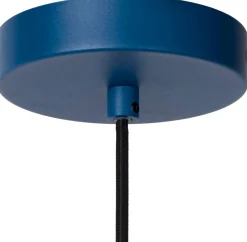 Hanglampen|Hanglampen-Lucide Siemon Hanglamp Blauw, Goud