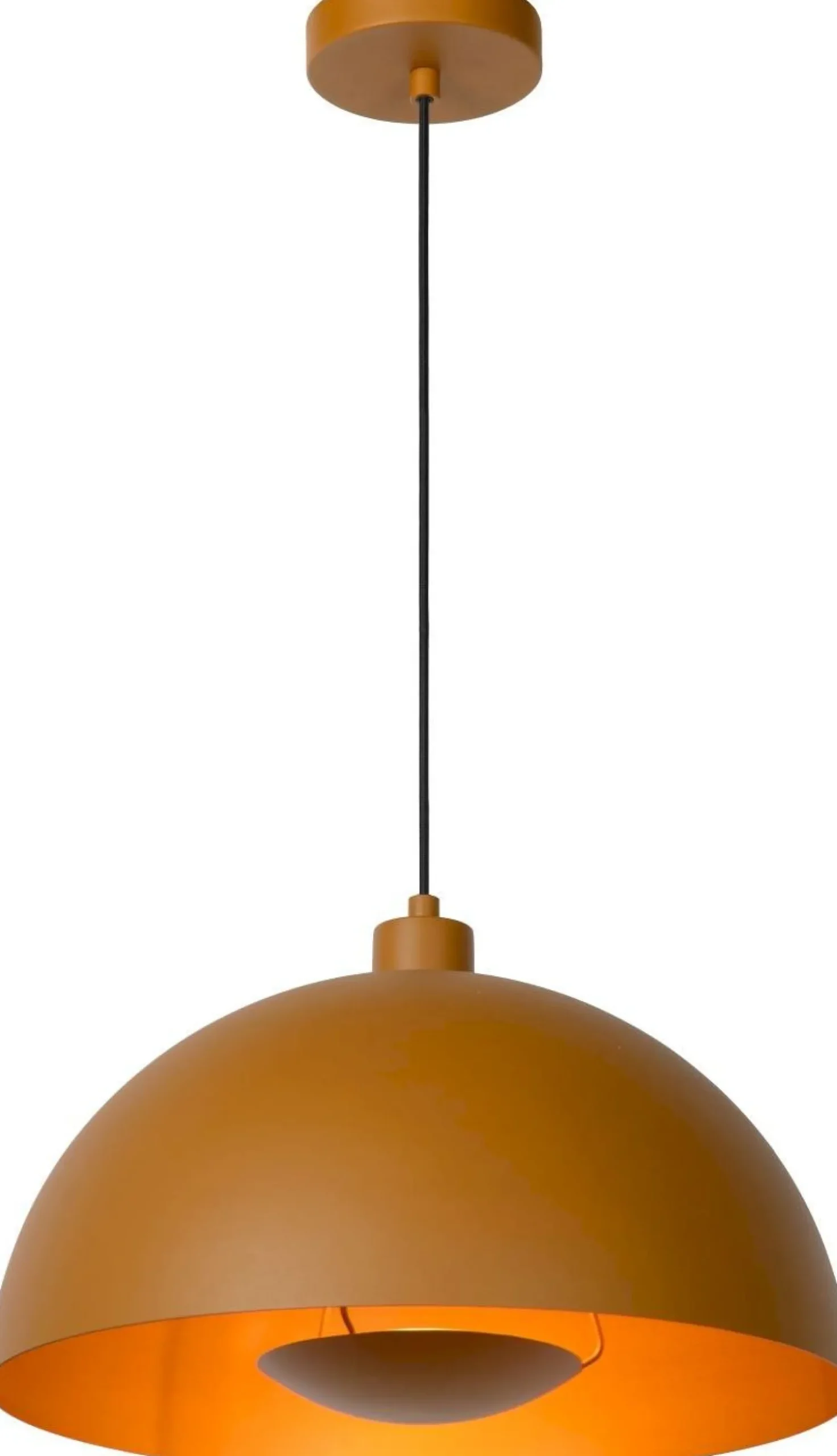Hanglampen|Hanglampen-Lucide Siemon Hanglamp Okergeel, Goud