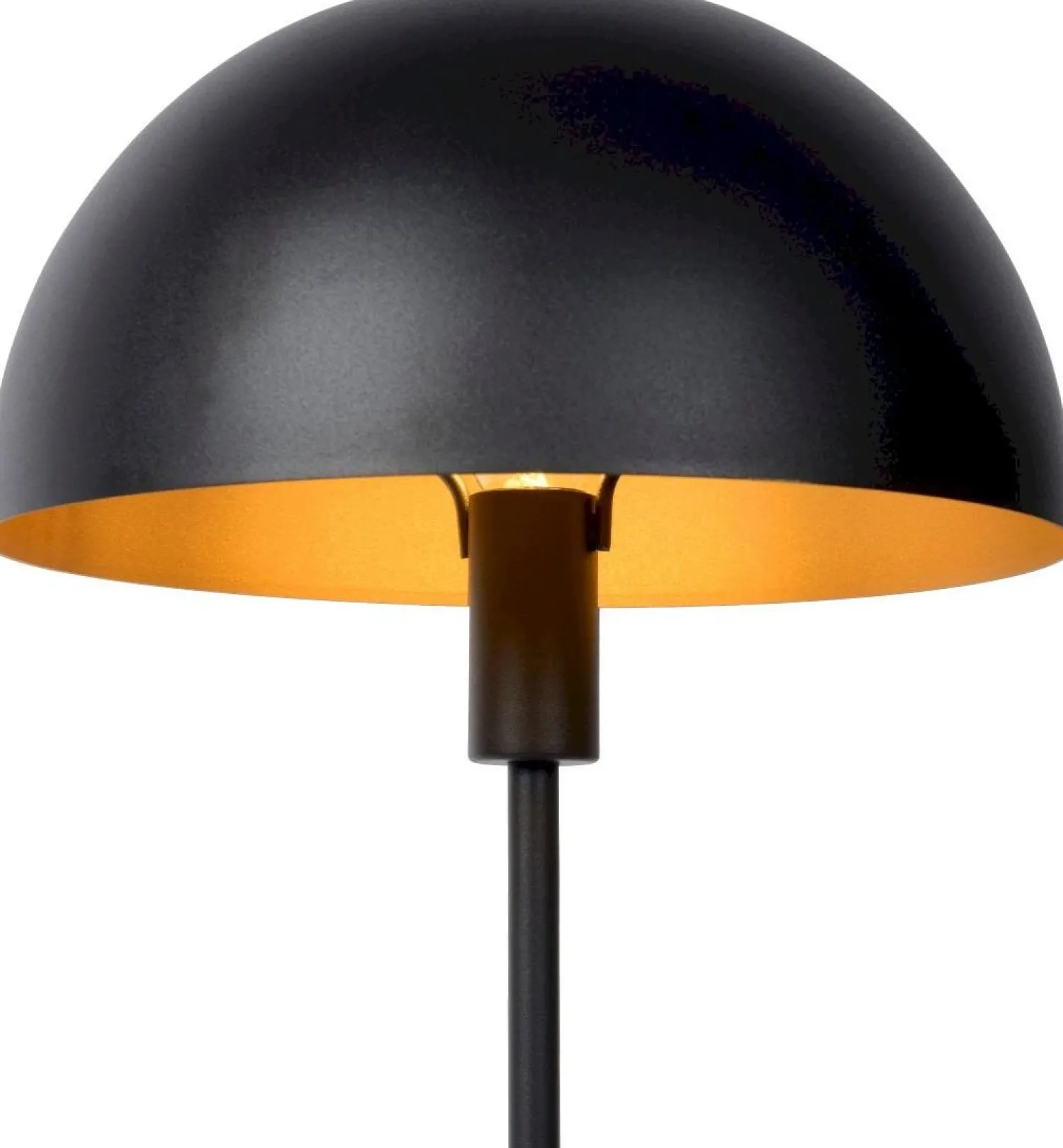 Tafellampen|Tafellampen-Lucide Siemon Tafellamp Zwart, Goud