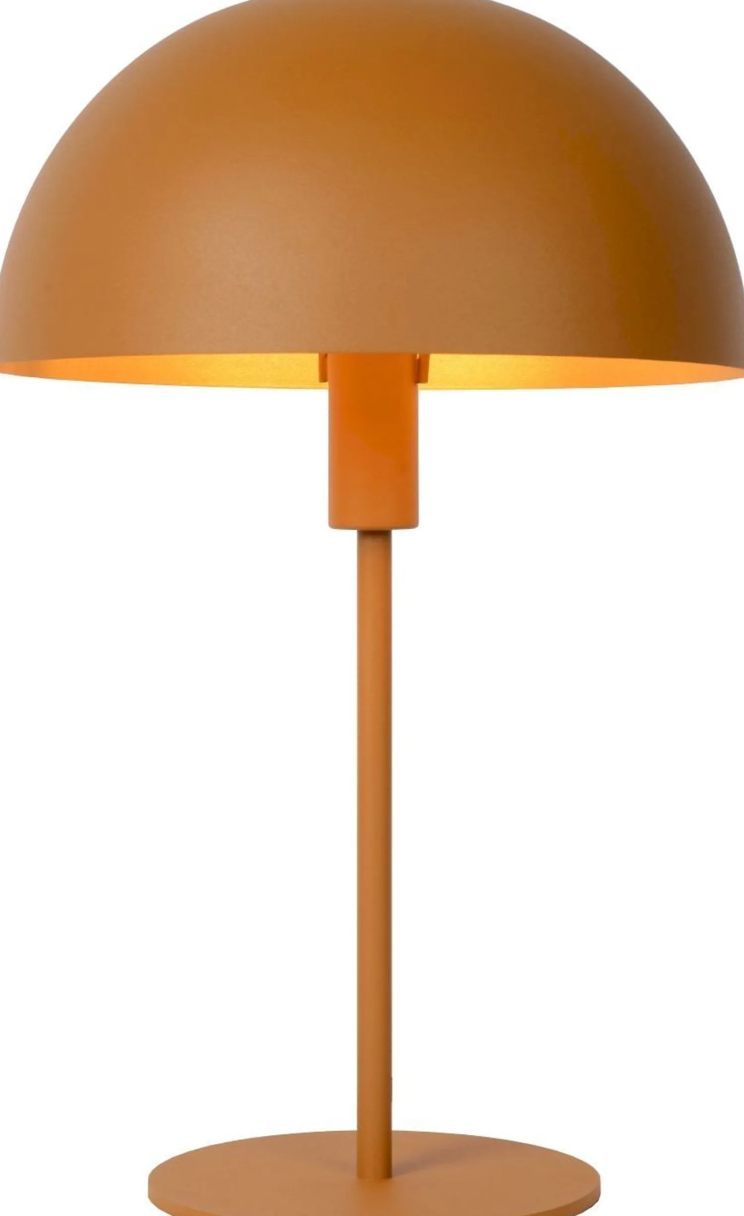 Moderne Tafellampen|Tafellampen-Lucide Siemon Tafellamp Okergeel, Goud