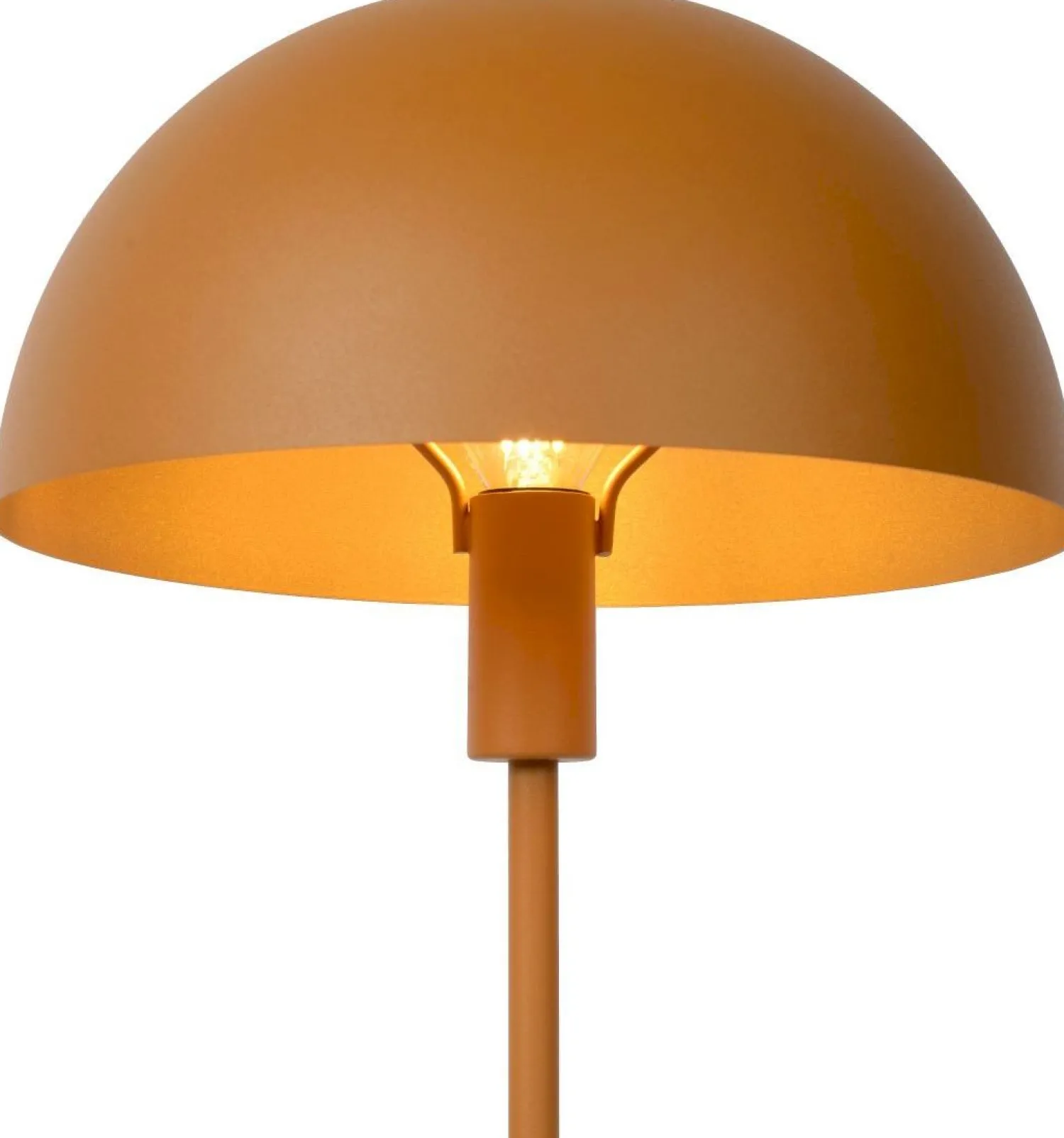 Moderne Tafellampen|Tafellampen-Lucide Siemon Tafellamp Okergeel, Goud