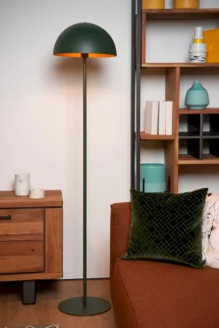 Vloerlampen|Vloerlampen-Lucide Siemon Vloerlamp Groen, Goud