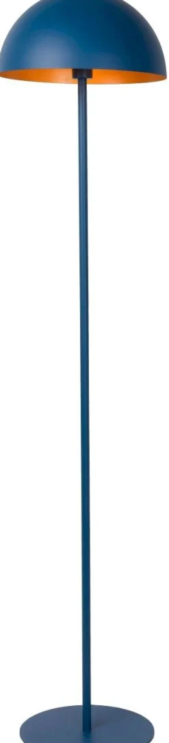 Vloerlampen|Vloerlampen-Lucide Siemon Vloerlamp Blauw, Goud