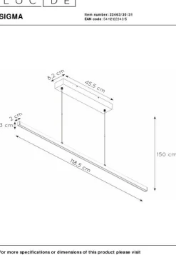 Moderne Hanglampen|Moderne Hanglampen-Lucide Sigma Hanglamp Wit