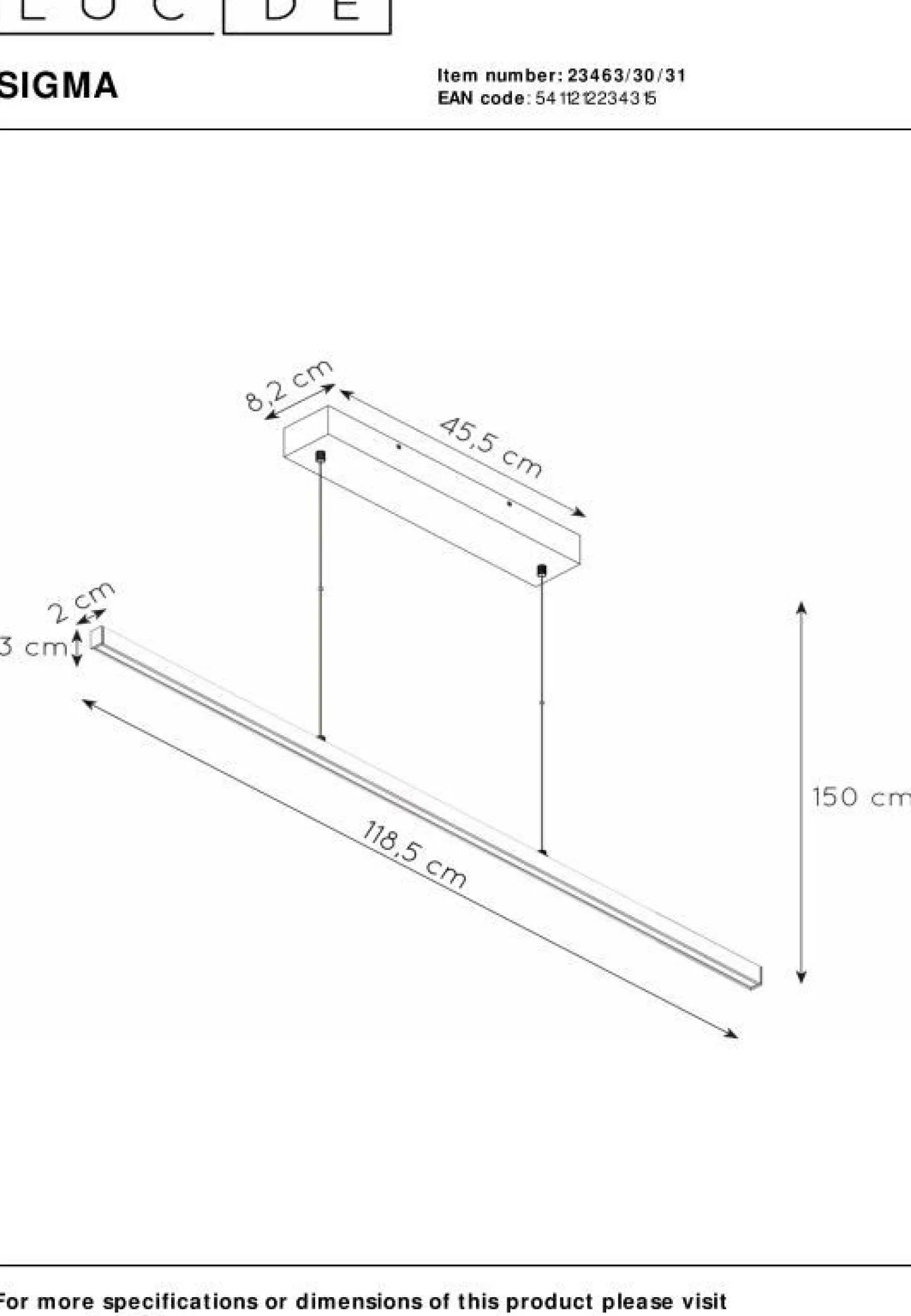 Moderne Hanglampen|Moderne Hanglampen-Lucide Sigma Hanglamp Wit
