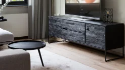 Tv-Meubels-WOOOD Silas Breed Tv-meubel Black Night