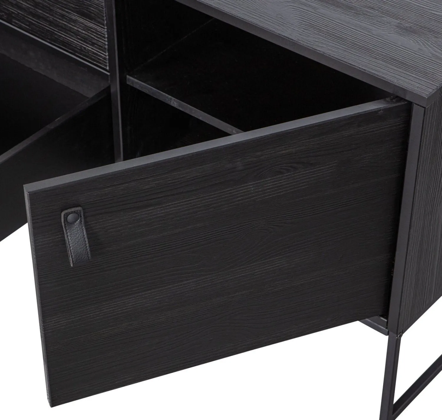 Tv-Meubels-WOOOD Silas Breed Tv-meubel Black Night