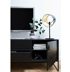 Tv-Meubels-WOOOD Silas Breed Tv-meubel Black Night