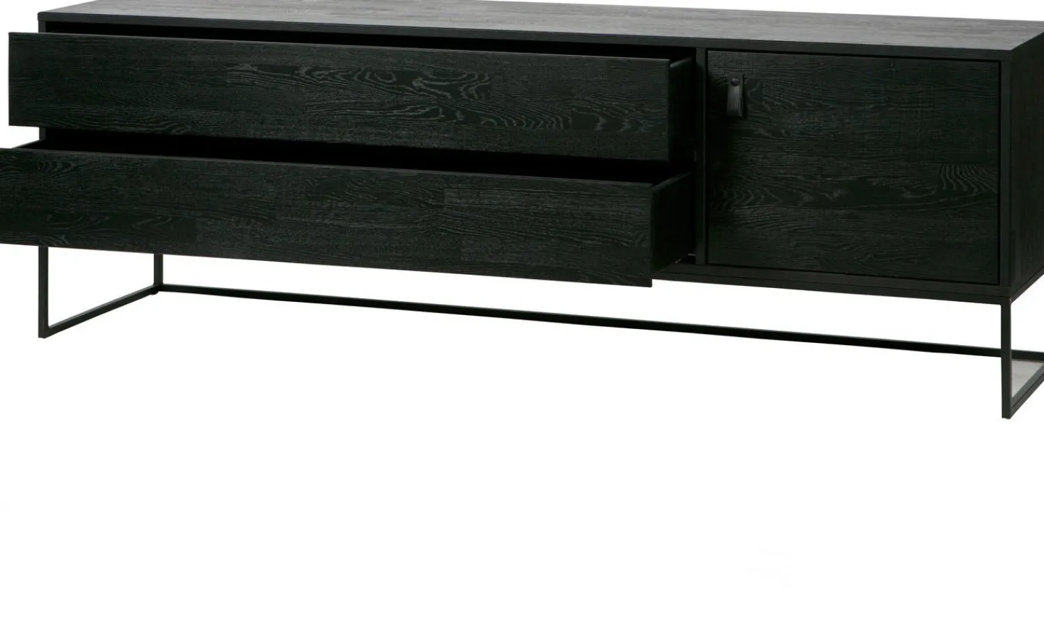 Tv-Meubels-WOOOD Silas Breed Tv-meubel Black Night