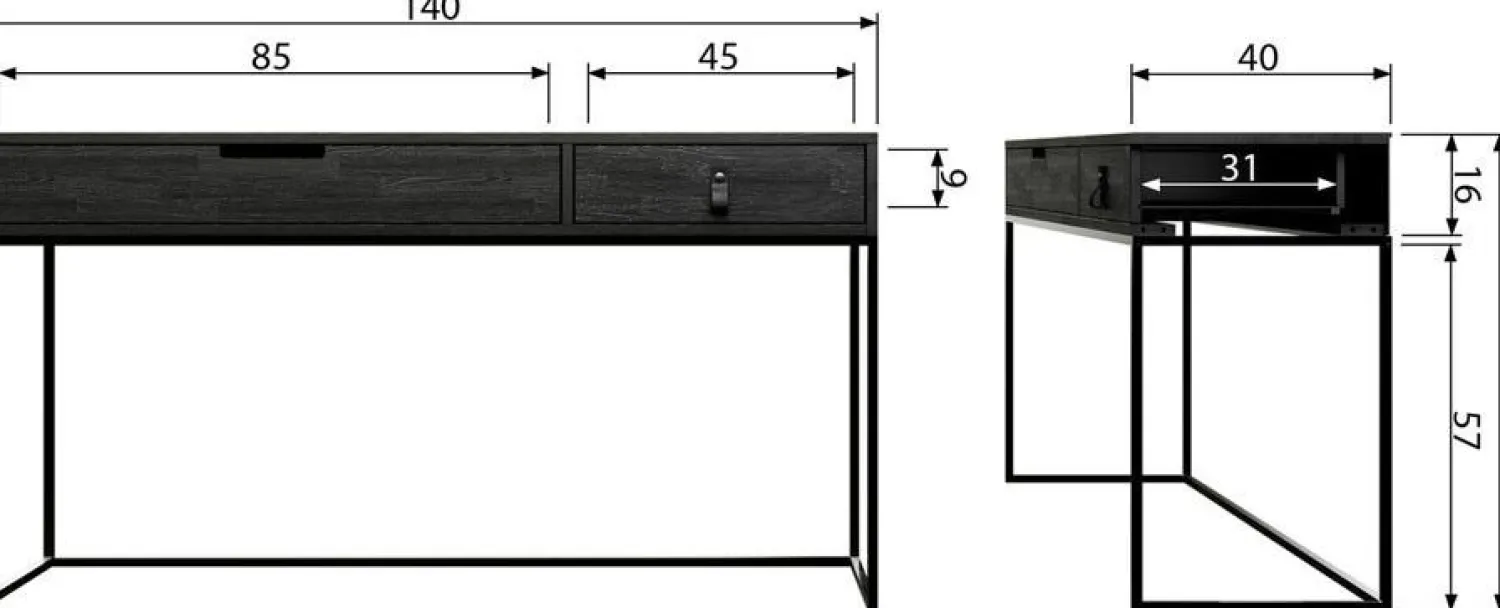 Dressoirs-WOOOD Silas Dressoir Black Night
