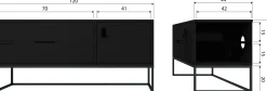 Tv-Meubels-WOOOD Silas Tv-meubel Blacknight