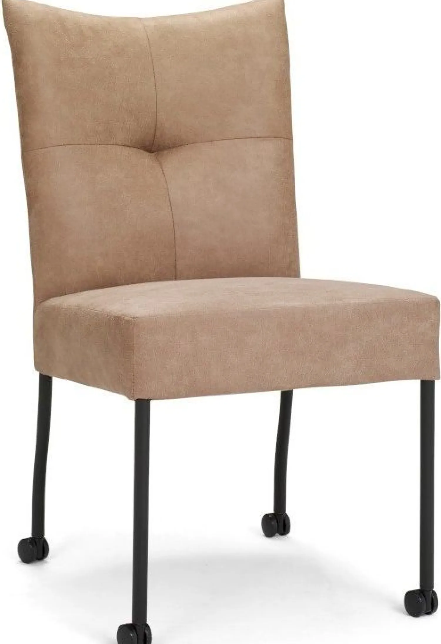 Eetkamerstoelen Met Wieltjes|Eetkamerstoelen Zonder Armleuning-Eijerkamp Collectie Silke Eetkamerstoel Cognac