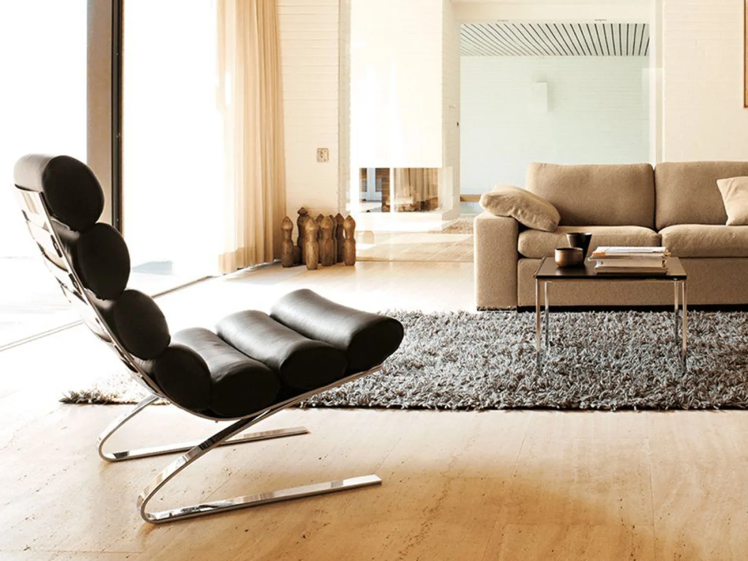 Leren Fauteuils|Design Fauteuils-COR Sinus Fauteuil Bruin