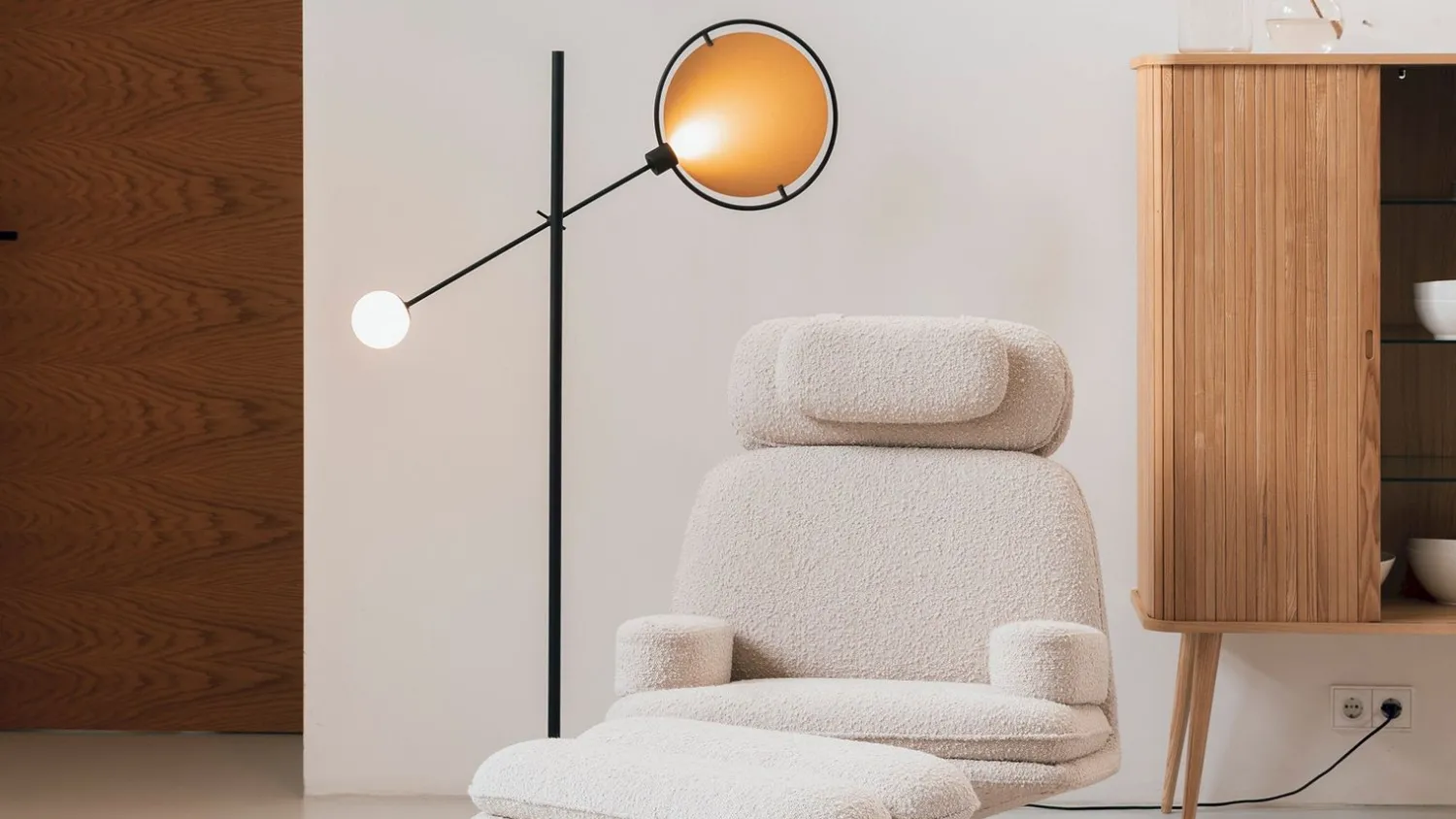 Design Vloerlampen|Vloerlampen-Zuiver Sirius Vloerlamp Zwart, Goud