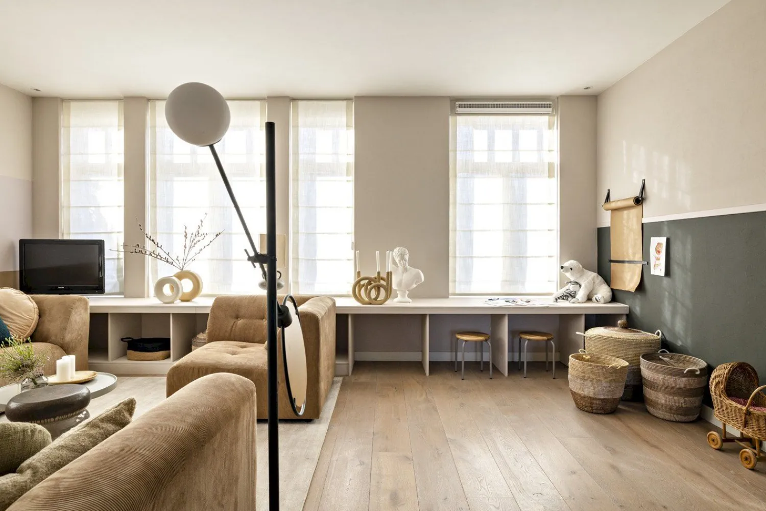 Design Vloerlampen|Vloerlampen-Zuiver Sirius Vloerlamp Zwart, Goud