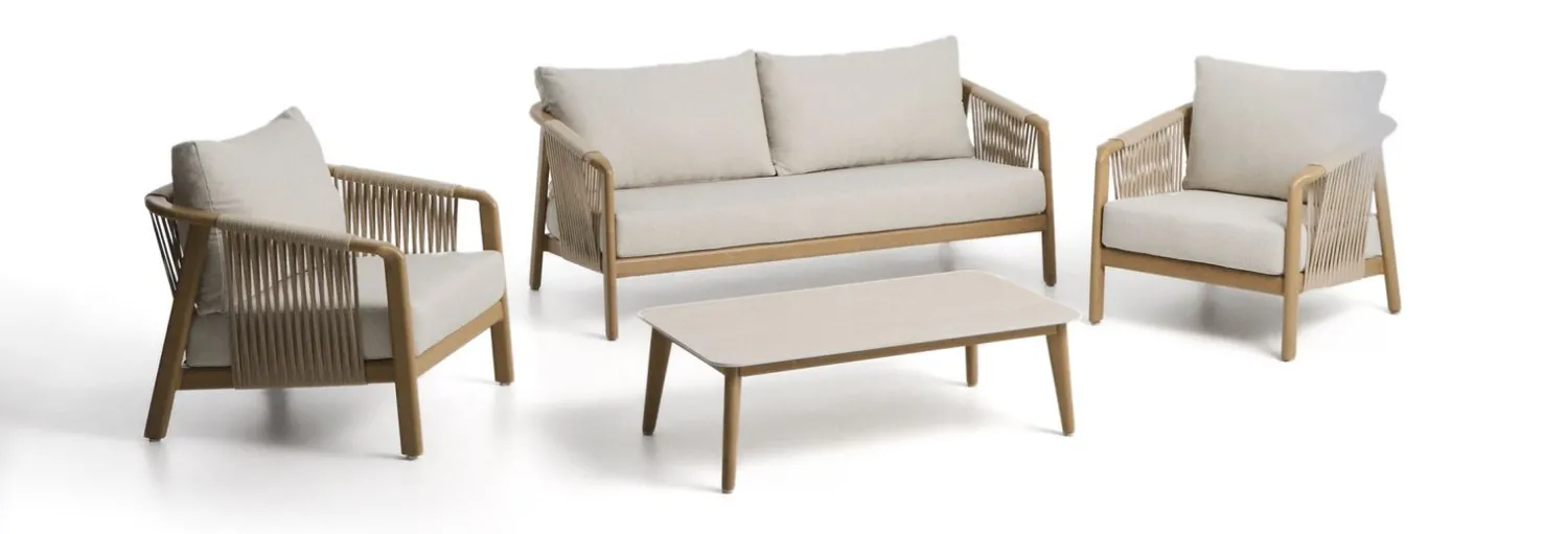 Loungesets-Kave Home Sirte Loungeset Ecru, Naturel