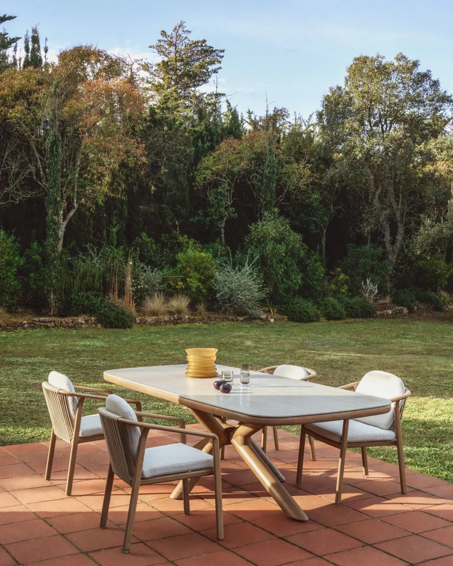 Tuinstoelen-Kave Home Sirte Tuinstoel Ecru, Naturel