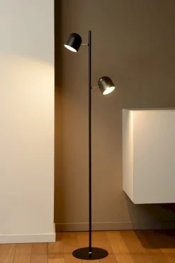 Vloerlampen|Vloerlampen-Lucide Skanska Vloerlamp Zwart