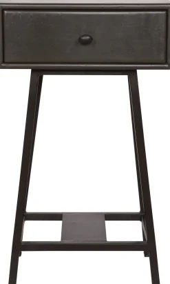 Houten Bijzettafels|Industriële Bijzettafels-WOOOD Skybox Bijzettafel Zwart