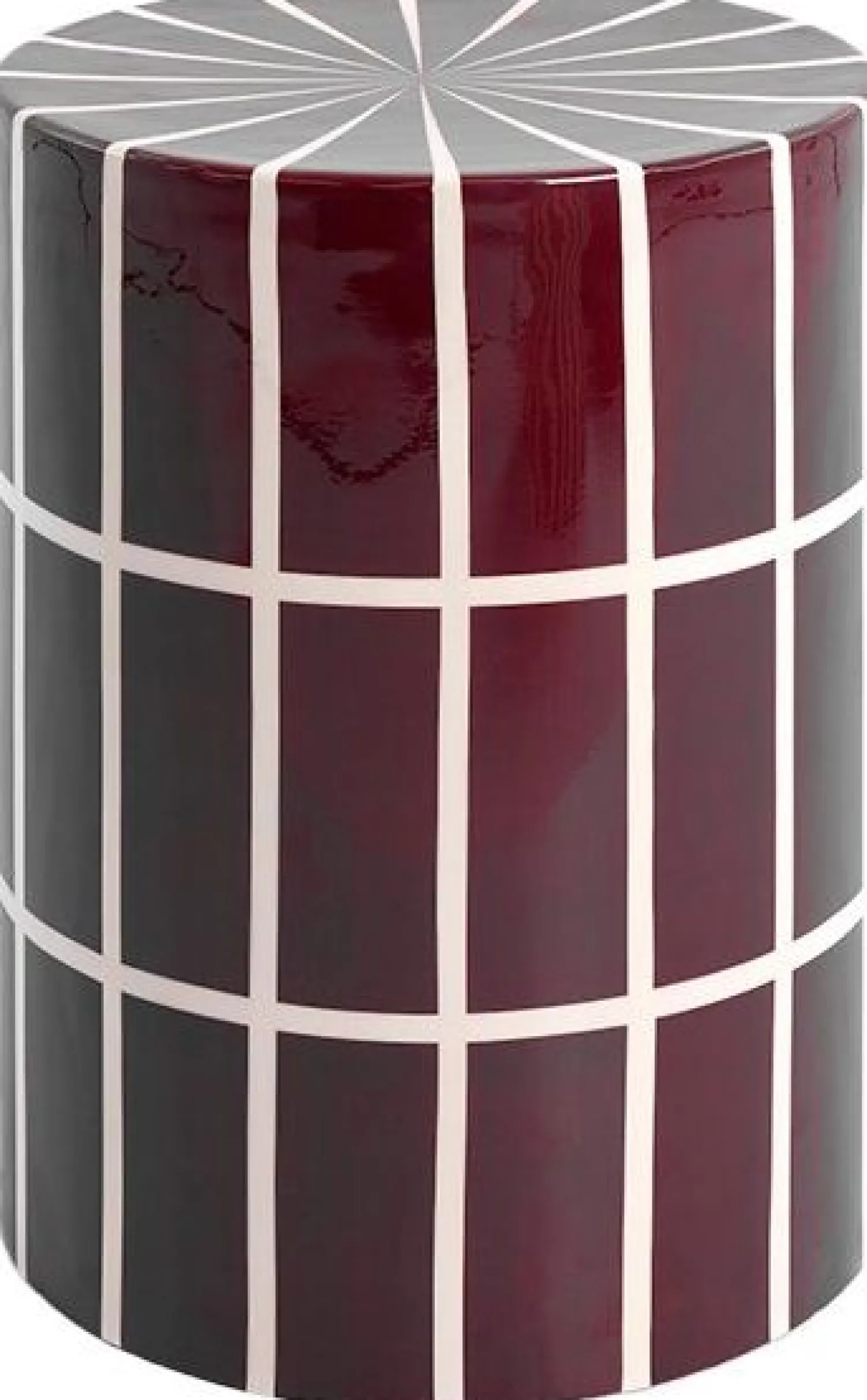 Ronde Bijzettafels-COCO maison Skye Bijzettafel Rood, Wit