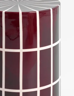 Ronde Bijzettafels-COCO maison Skye Bijzettafel Rood, Wit
