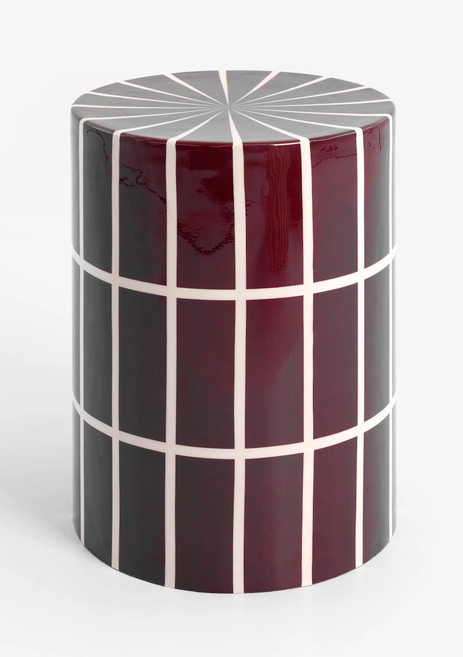 Ronde Bijzettafels-COCO maison Skye Bijzettafel Rood, Wit