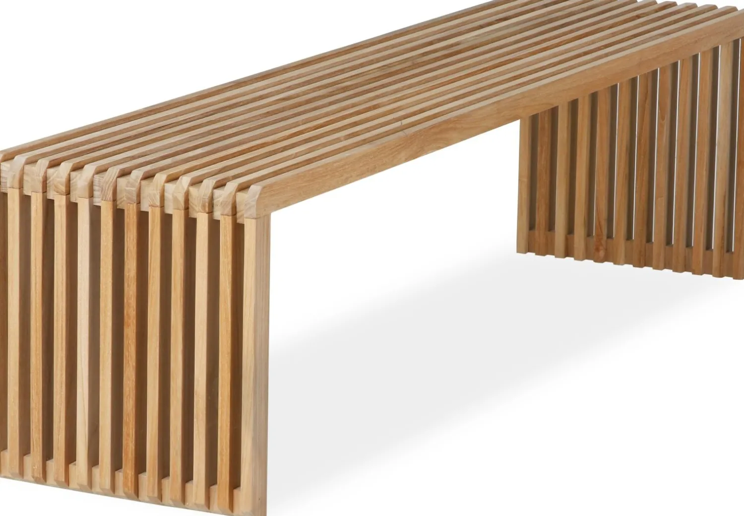 Zitbanken-HKLIVING Slatted L Bank Naturel
