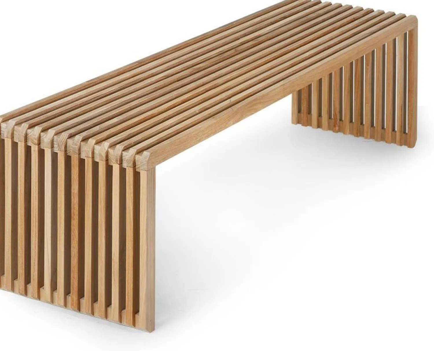 Zitbanken-HKLIVING Slatted L Bank Naturel
