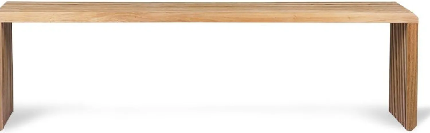 Zitbanken-HKLIVING Slatted L Bank Naturel